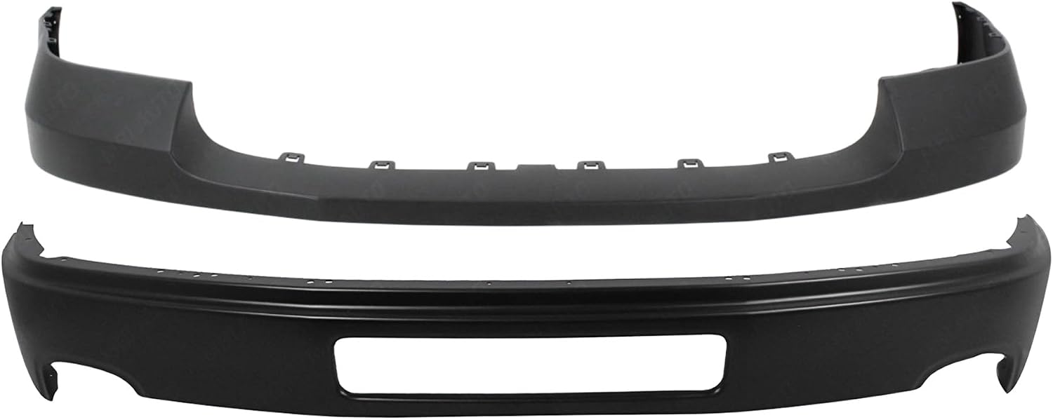 BUMPERS THAT DELIVER - Primered, Steel Front Bumper Face Bar + Upper Cover 2-PC Kit Compatible with 2011-2014 GMC Sierra 2500 3500 HD Denali 11-14, GM1002840 GM1014105