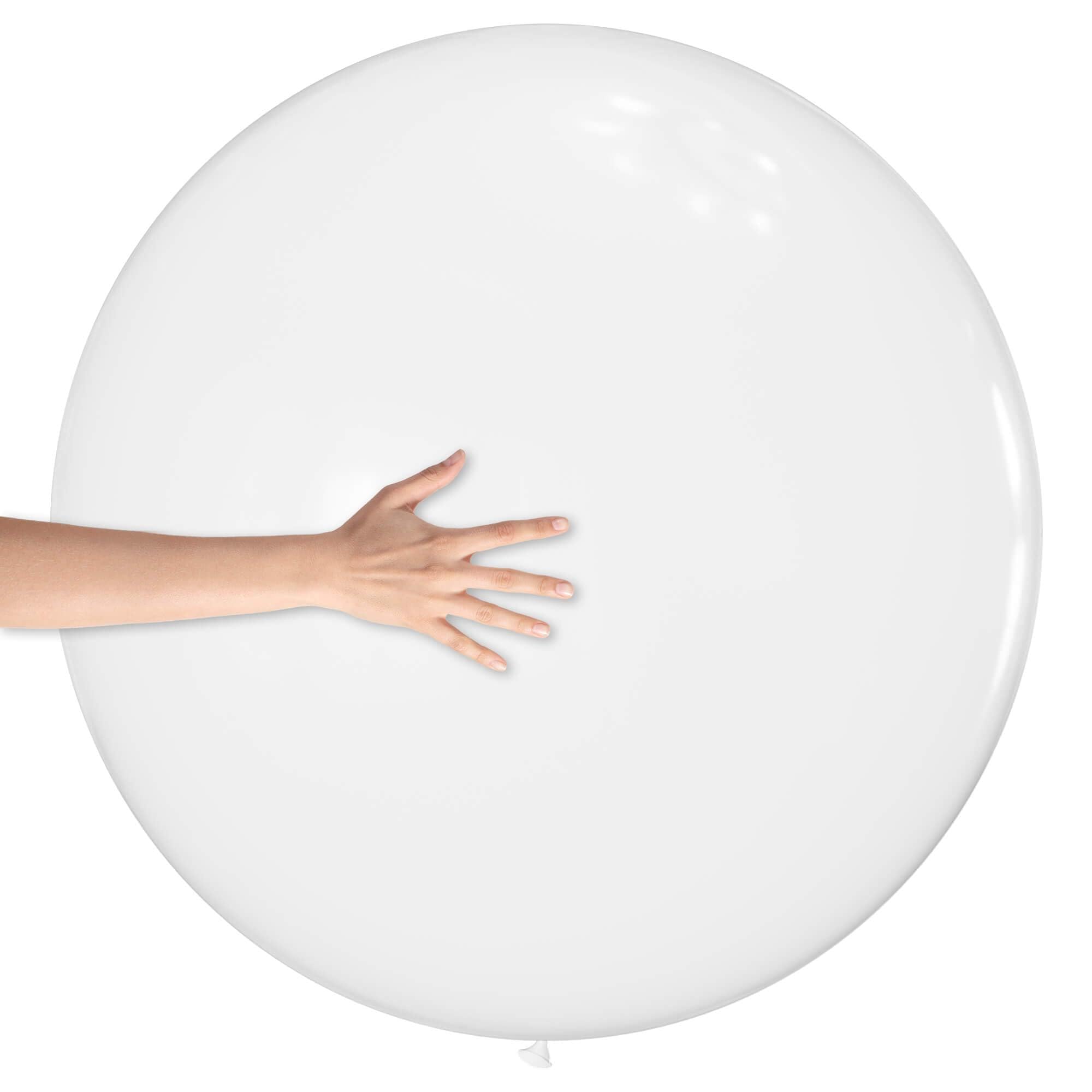 5Pcs Clear Big Balloons 36 Inch, Round Large Latex Party Balloons for Birthday Wedding Decorations. (Clear)
