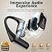 Open Ear Headphones,Over Ear Earbuds with Ergonomic Earhook,Bluetooth Headphones 5.4 with Smart Digital Display,40H Playtime,IPX6 Waterproof,Touch Control Operate Fit Cycling,Running,Workout(Black)