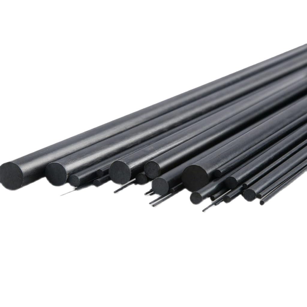 5pcs 1000mm Carbon Fiber Rod, Diameter 0.5mm 1mm 2 2.5 3 4 5 6 7 8mm Solid Carbon Rod For Toy Model Aircraft Kites (Size : 2mm)