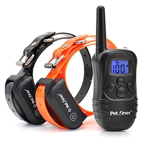Lambow Petrainer IS-PET998DB2 Waterproof Rechargeable 330 Yards Remote Dog Training Shock Collar with Beep/Vibration/Shock Electric E-Collar Cover