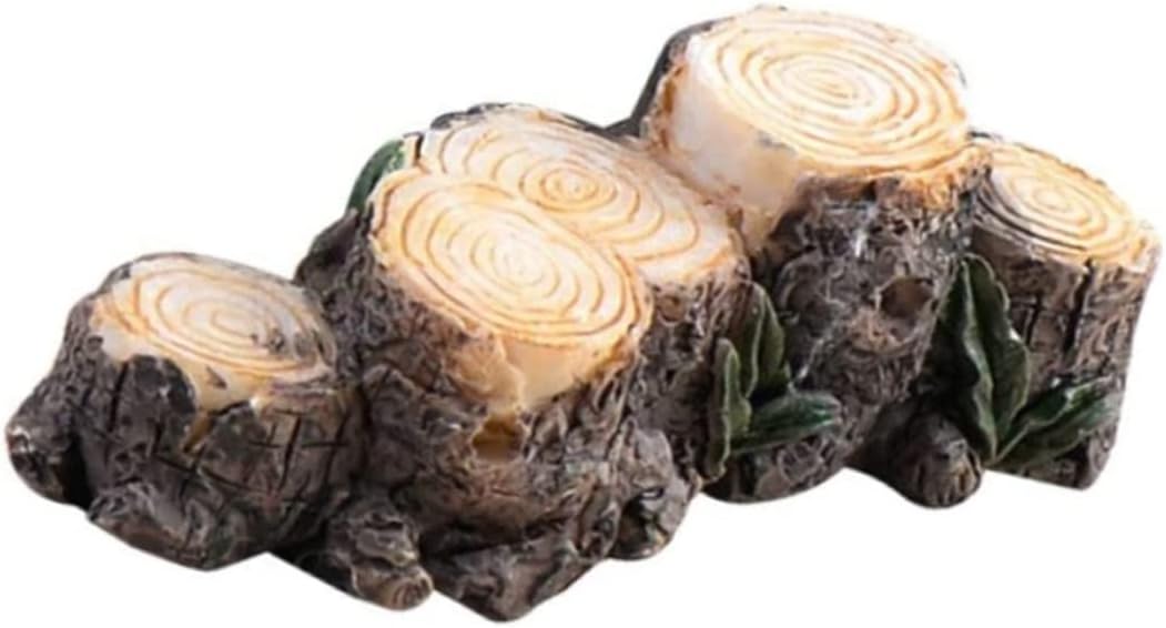 Miniature Tree Stump Mini Resin Bridge Fairy Garden Ornament Micro Landscape Decoration Fairy Garden Stump Mini Resin StumpMiniature Stump Decor Mini Fairy Garden Ornament