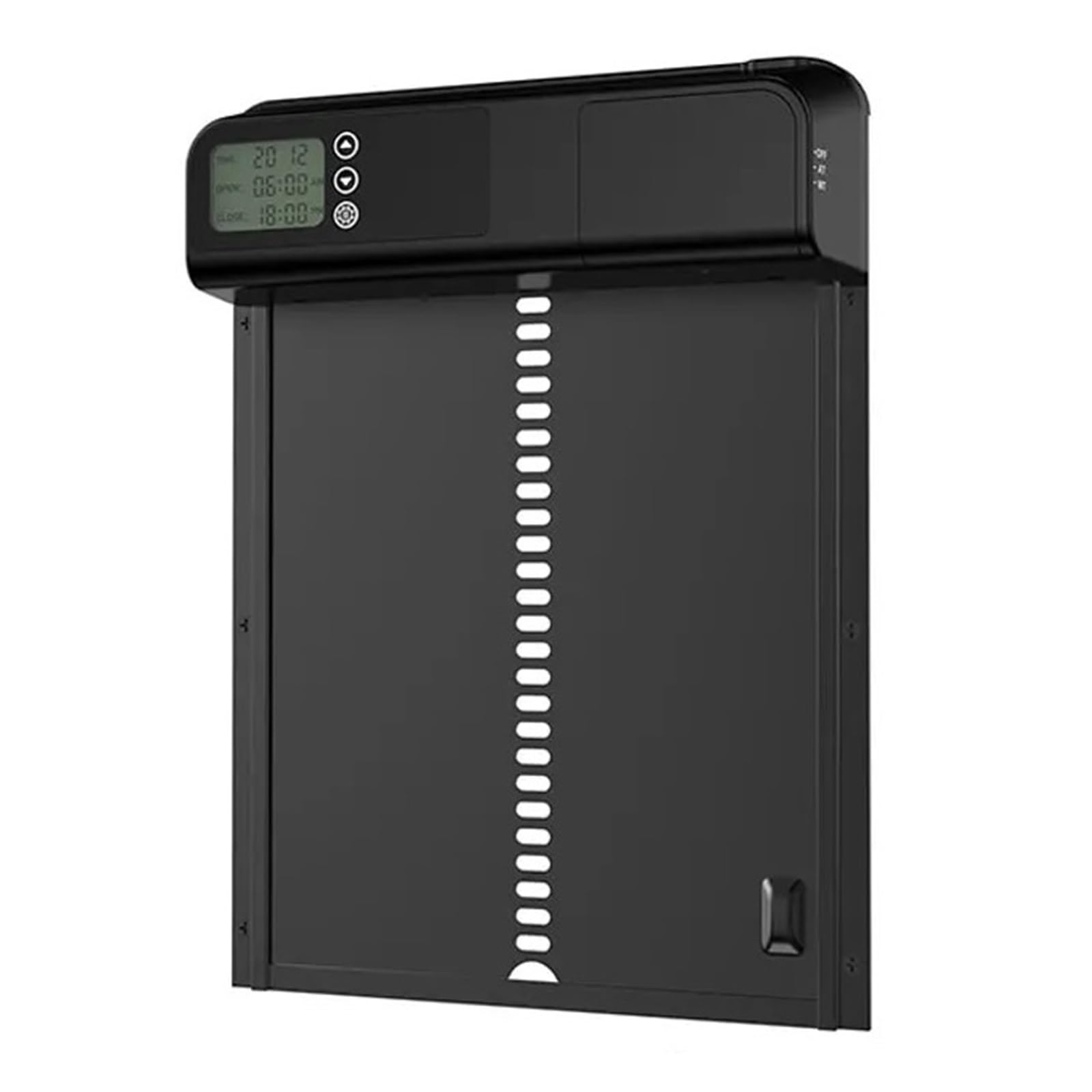 Aluminiowe Drzwi Do Kurnika Z Timerem Wyświetlaczem LCD I Sterowaniem Ręcznym. Metalowa Automatyczna Brama Dla Drobiu Bezpieczny I Niezawodny