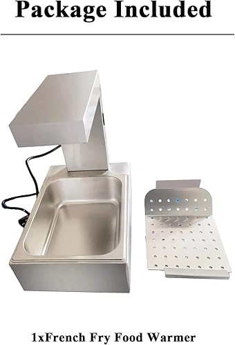 Miniatura 4 de Calentador de papas fritas de pie independiente, estación de descarga de papas fritas, lámpara de calor para restaurante para calentamiento de