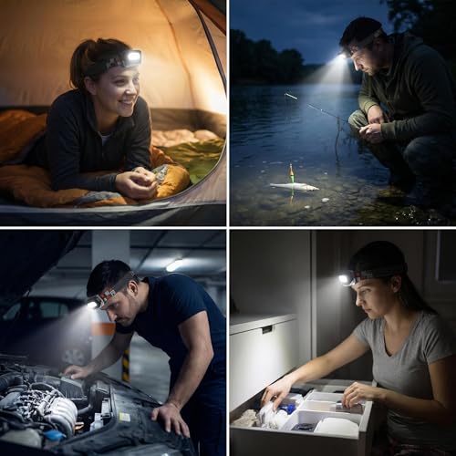 Lampe frontale LED avec éclairage inclinable pour libérer vos mains - 7