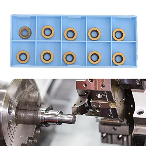 Carbide Milling Insert, Thick PVD Coating Milling Insert Round Non Stick Knife Wear Resistance for Chemical for Machinery for (RPMW1003MO)