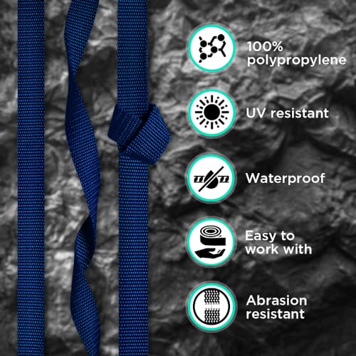 Image of TECEUM 3 /4 inch & 5 /8 inch & 1 inch & 1.5 inch & 2 inch Webbing - 10 25 50 Yards - 40+ Colors - Heavy Duty 1 Inch 1.5 Inch 2 Inch Backpack Straps - Webbing for Outdoors Indoors Crafting DIY