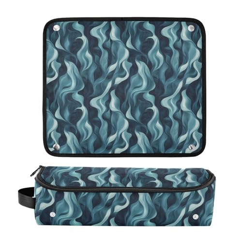 Bolsa de Viaje para Peinados Sea Waves Marble Heat Resistant Mat para Planchas, Rizadoras y Accesorios para Cabello miniatura 3