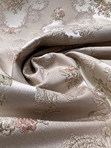 Luxurious Victorian Floral Jacquard Upholstery Fabric – Heavyweight Peach Damask for Elegant Home Décor – 54” Wide, Sold by the Yard 6 Luxurious Victorian Floral Jacquard Upholstery Fabric – Heavyweight Peach Damask for Elegant Home Décor – 54” Wide, Sold by the Yard - Image 5