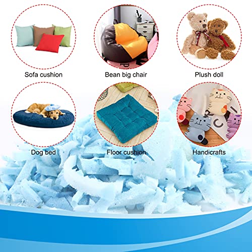 Mortime 5 Lb Bean Bag Filler Shredded Memory Foam Fill For Bean Bags Pillows Chairs Crafts, Bean Bag Refill Replacement Fills, 14 L #TOP1