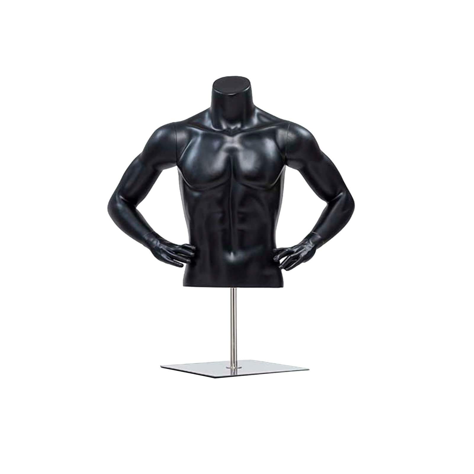 UWEREBFM Male and Female Mannequin Torso with Metal Base, Dress Form Hollow Back Body Tshirt Display, Model Display Torso for Clothing Store
