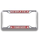 Nebraska Cornhuskers License Plate Frame Silver