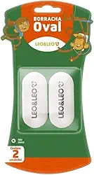 BORRACHA OVAL BRANCA BLISTER 2 UND LEOELEO