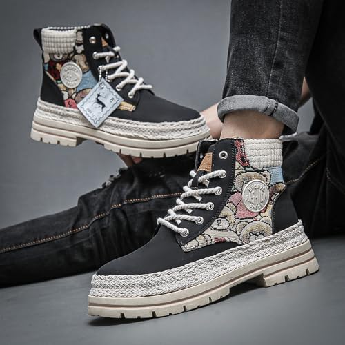 Men's High-top Boots with Non-Slip Soles for Outdoor Walking in Any Season4