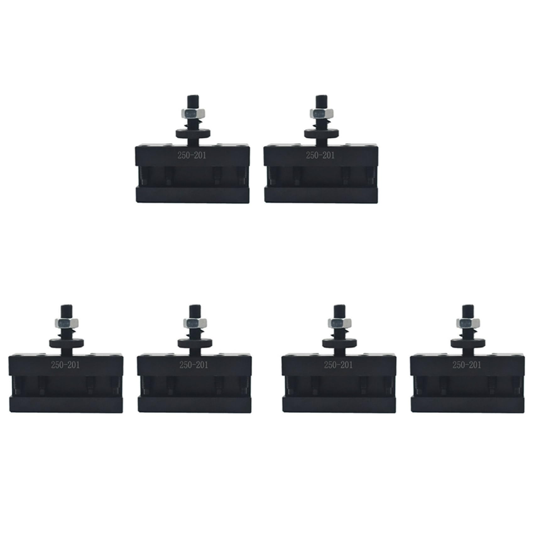 Jnchdghwa Black 6Pcs 250-201 Quick Change Tool Holder Turning And Facing Tool Holder For Lathe Cutter Cutting Tool Bits