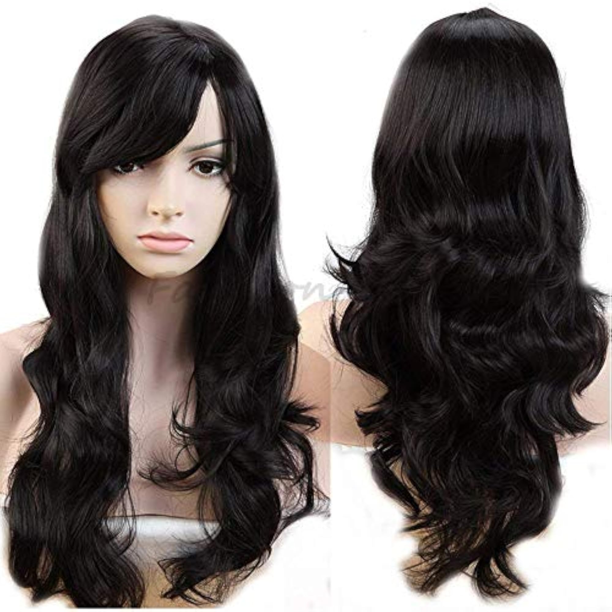 Long Curly Synthetic Hair Wig with 2 Wig Caps