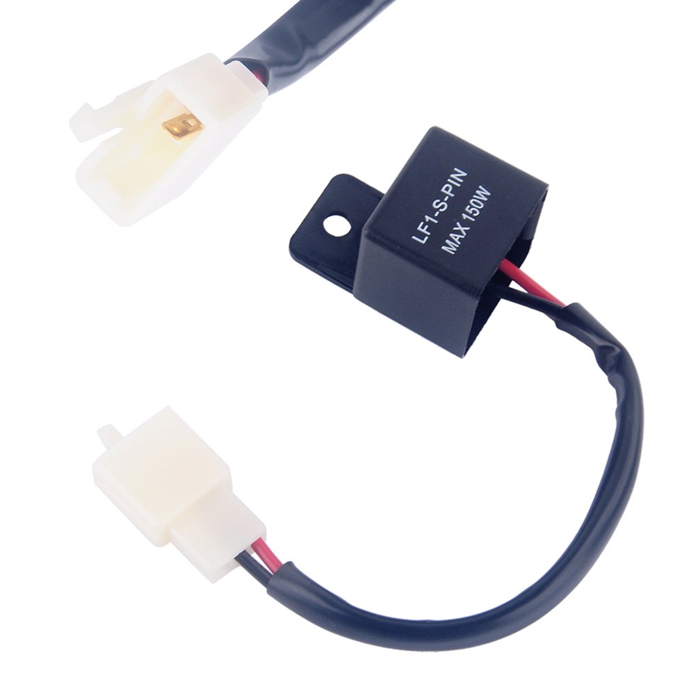 Akozon Flasher Relay для мотоциклов, 2-контактный, 12 В, LED, включение света Hyper Flash, универсальный электронный реле-индикатор аварийной сигнализации, реле мигающего света