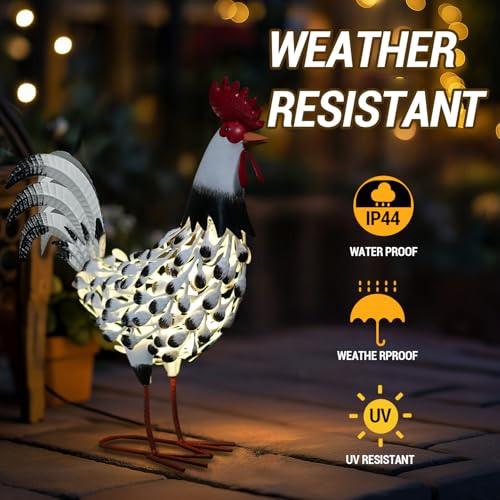 Statues solaires de jardin en forme de poule : cadeau idéal - 5