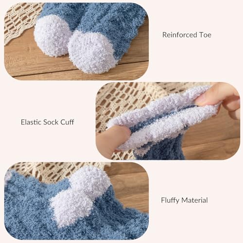 Womens Fuzzy Socks - Slipper Soft Fluffy Socks for Women, Winter Warm Plush Sleeping Sock3