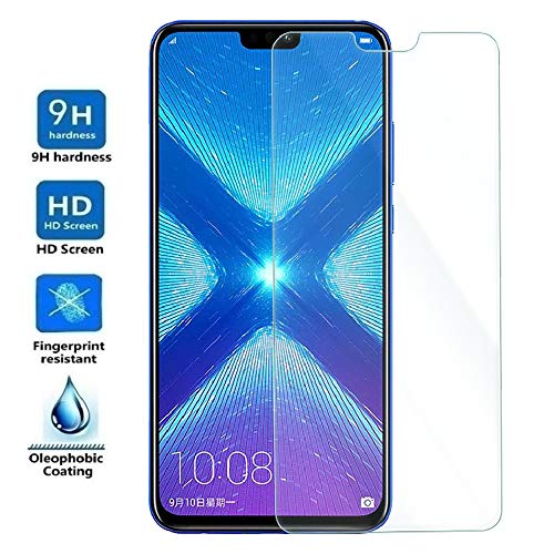 REY - Protector de Pantalla para Huawei Honor 8X, Cristal Vidrio Templado Premium