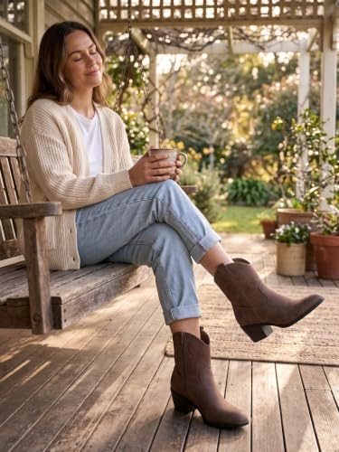 Image of GLOBALWIN Cowboy Boots For Women Short Ankle Boots