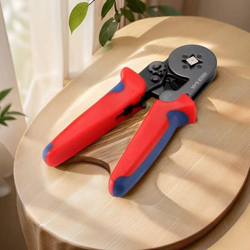 Image of Professional Ferrule Crimping Tool Kit with Ratchet Pliers, 28-5 AWG Hexagonal Crimper, Self-Adjusting Design, 19.5cm Length Ratcheting Mechanism Ferrule Crimping Tool(Crimping Piller)