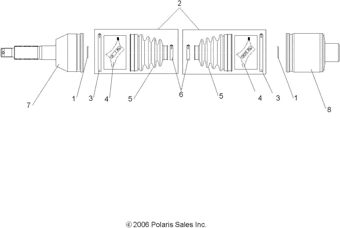 Polaris Ranger CV Joint, Rear, Genuine OEM Part 1590362