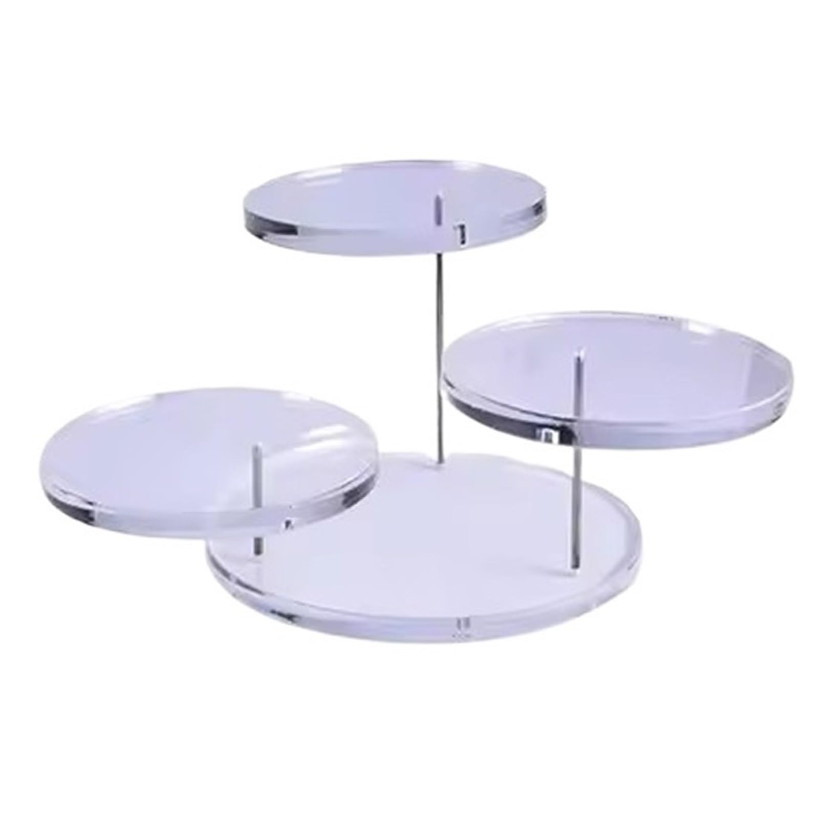 QuxetlRyz Perfume Organiser Display Risers 3/5/12 Layers Fashion Temperament/Black Sense of Perfume Display Stand Jewelry Storage Rack Cake Dessert(Clear 3 layers)