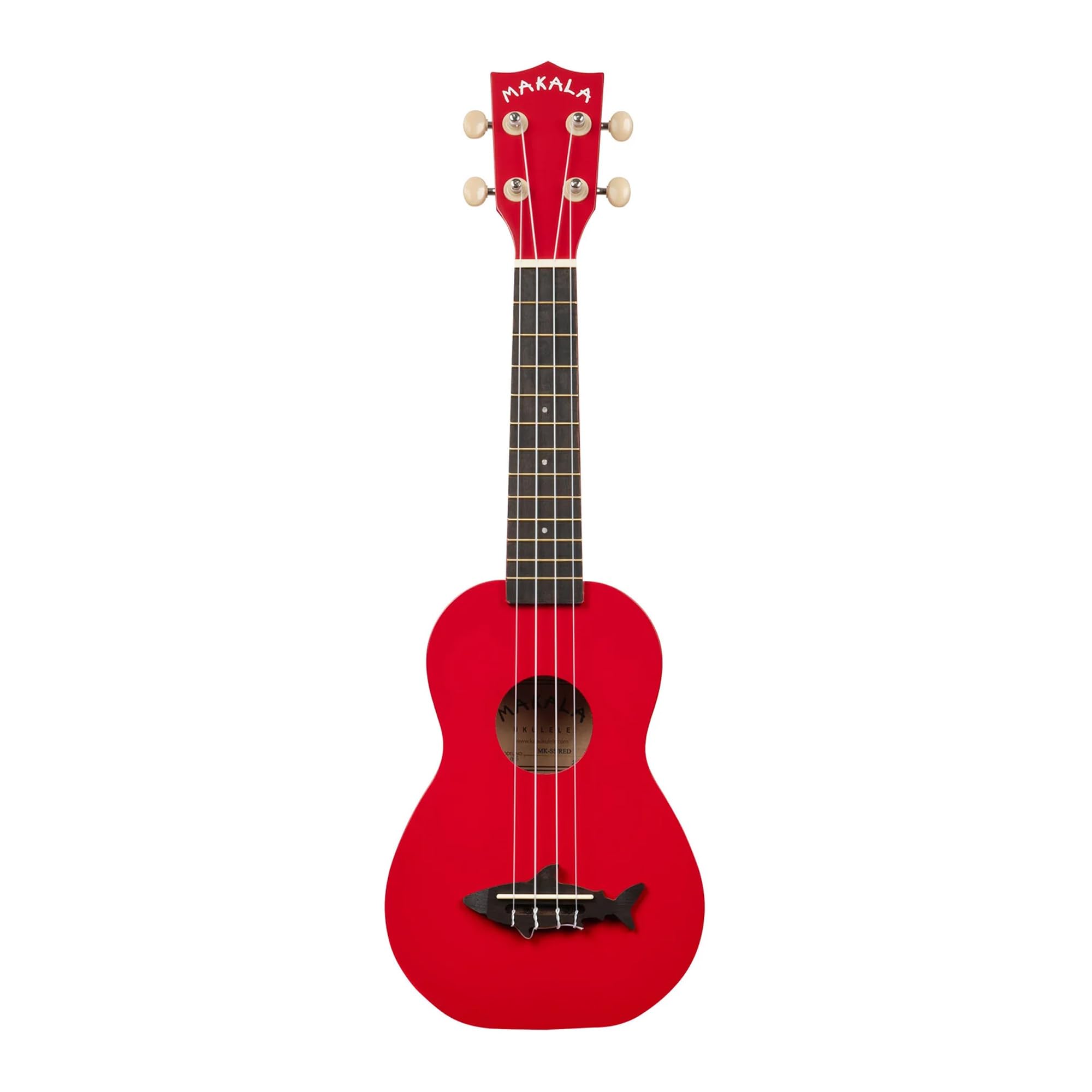 Kala Makala Shark MK-SS-RED - Red Sea Soprano Shark Ukulele, with Tote Bag