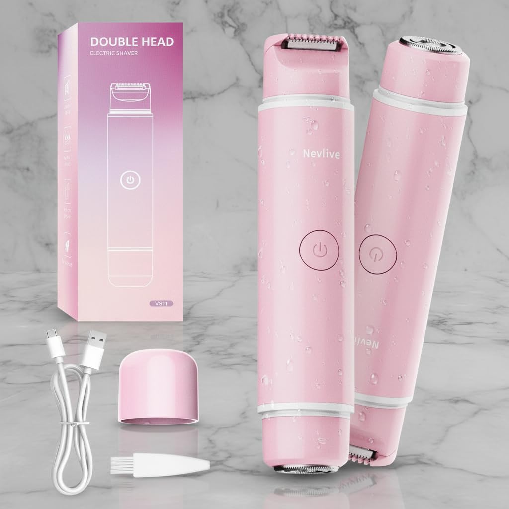 Women’s Painless Waterproof Bikini Trimmer - Rechargeable Pubic Hair Shaver for Sensitive Skin with Hypoallergenic Blades, Silky Smooth Personal Groomer