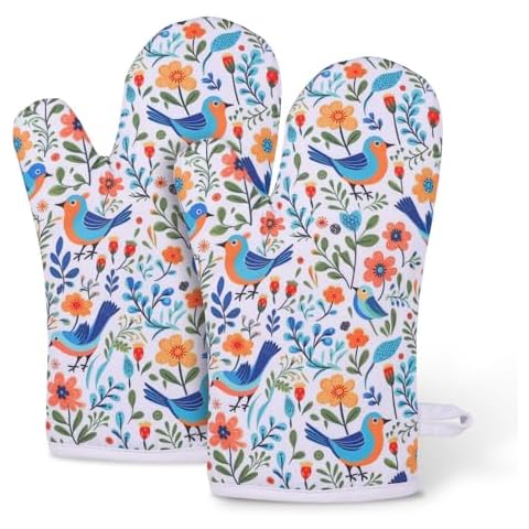 Miracu Bird Themed Oven Mitts Set Cover