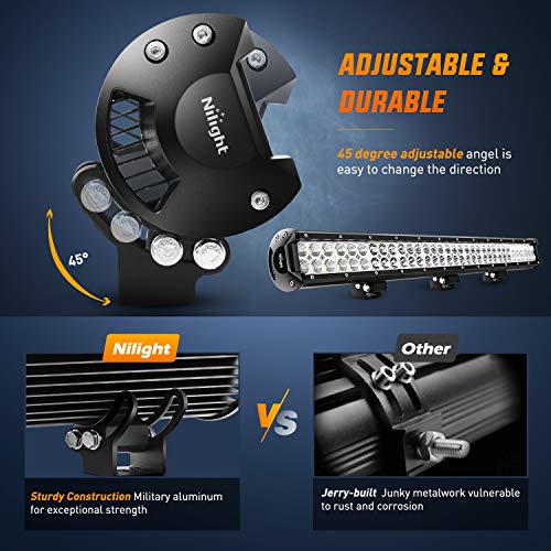 Image of Nilight - 60009C-A 31 inch 198W Led Light Bar Flood Spot Combo Off Road Work Light Driving Fog Lights for SUV Boat 4x4 Jeep Lamp,2 Years Warranty