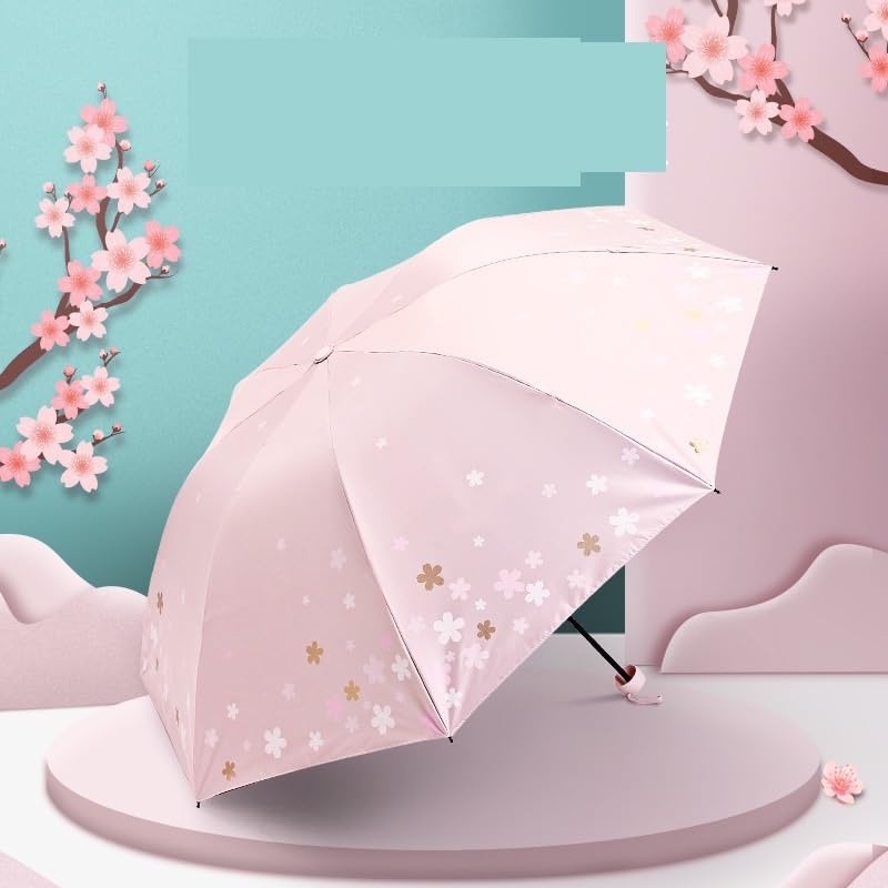 RENEESME Umbrellas for Rain Outdoor Umbrella Folding Parasol Rain Or Shine Travel Umbrella Strong Umbrella for Wind and Rain(Color:C)
