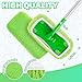 Nicemiya 8 Pack Reusable Mop Pads Compatible with Swiffer Sweeper, Coral Fleece Washable Swiffer Mop Pads, Dry & Wet Sweeping Mopping Cloths (Green, Not Included Mop)