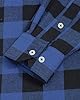 J.VER Checked Shirt Mens Blue Long Sleeve Cotton Flannel Lumberjack Shirt Regular Fit Button Down Casual Tartan Shirts 3XL #4