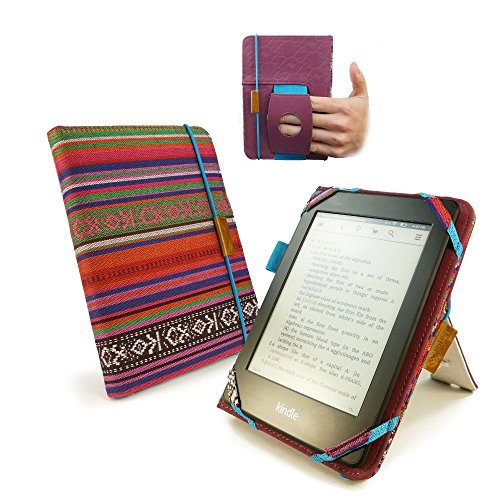 TUFF LUV Embrace Plus Material Case Cover for Kindle Touch/Paperwhite (Sleep Function) / Kobo Touch - Navajo