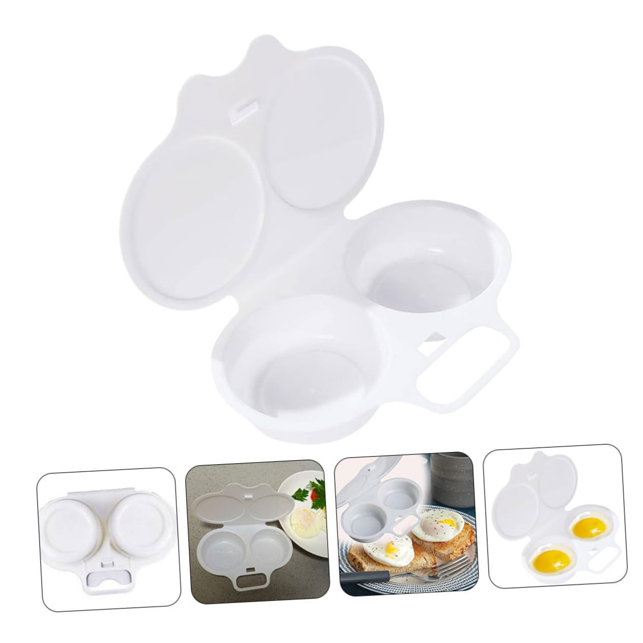 Huevos de plástico para microondas Uso diario Diseño compacto seguro y práctico 5