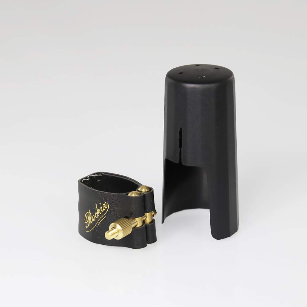 Rochix - Legatura in pelle con foglio di rame e cappuccio in plastica per clarinetto Sib