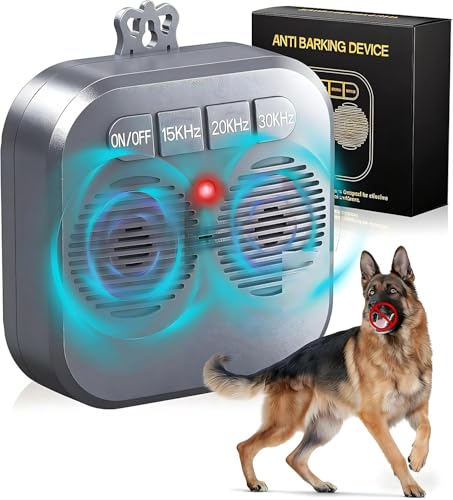 Image of ALKD Anti Barking Device for Dogs, 33FT Dog Barking Silencer with 3 Modes, Rechargeable Ultrasonic Dog Barking Deterrent Devices Bark Box, Safe Stop Barking Dog Devices Indoor Outdoor Use (Gray)