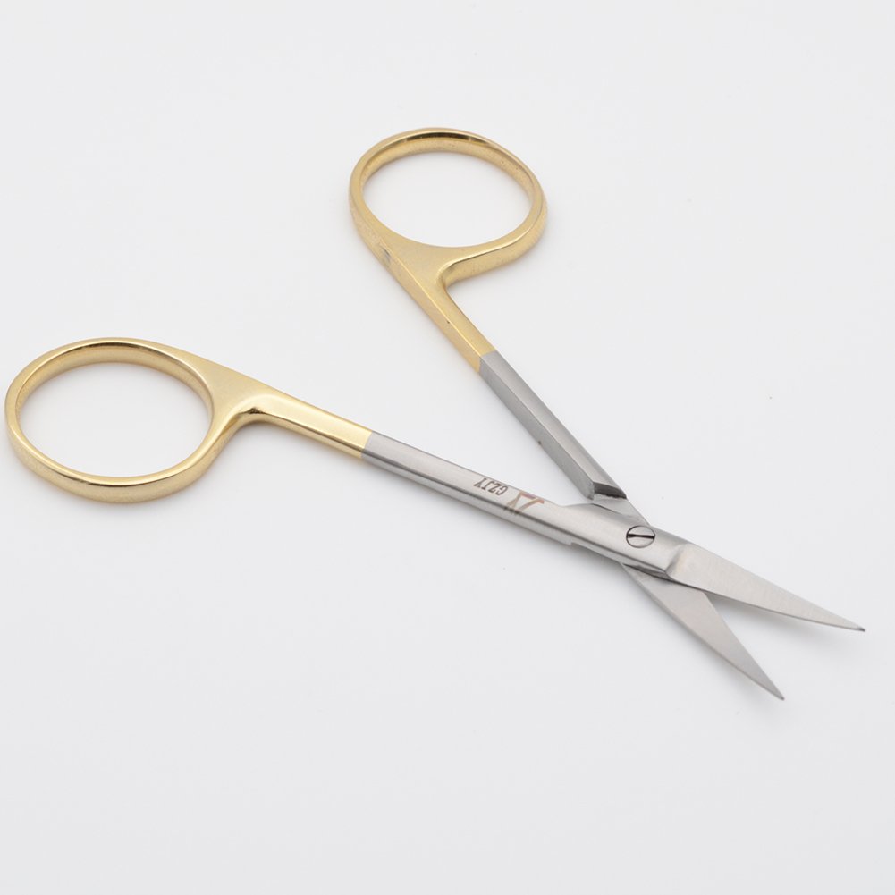 Precision T/C Iris Supercut Scissors Ophthalmic Scissors with Sharp Tip 9.5cm (Curved)
