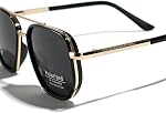 TR90 Polarised Sunglasses Retro Square Flattop Sunglasses Double Bridge Full Frame UV400 Lens Glasses