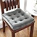 Xpnit Grands coussins de chaise de 10 cm d'épaisseur, 45 x 45 cm/50 x 50 cm, grands coussins chauds pour intérieur et extérieur, bureau, maison (50 x 50 cm, gris foncé)