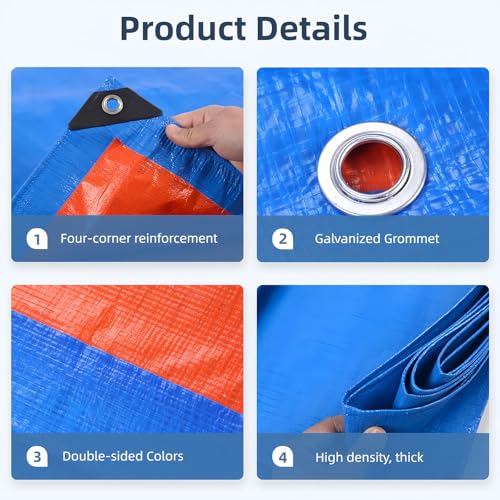 Lona de protección impermeable multiusos para funda protectora azul 7