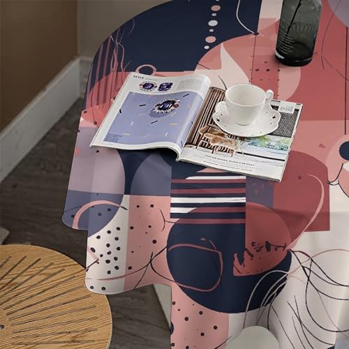 Nappe ronde antitache et imperméable pour protéger la table de cuisine