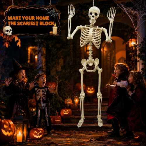 Image of NLShan Life Size Skeleton for Halloween: 5.4ft Human Anatomy Skeleton