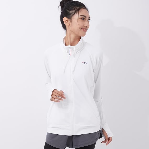 Fila 222063 Women's Rash Guard Amphibious Block Mesh Stand Collar Jacket
