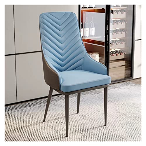 MIIKHI Cómodas sillas de comedor de mediados de siglo, sillas tapizadas para el hogar, sillas suaves sin brazos con respaldo para espacios pequeños, silla de comedor simple y elegante para cocina,