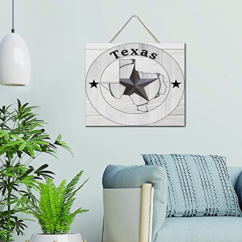 Étoile du Sud du Texas en bois peint décoration murale chambre 25x30 cm