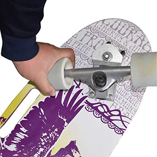 Arrival Surf Skate Trucks Aleación 7-Inch Land Skateboard Soporte Negro C7 Puente Soporte, Plata