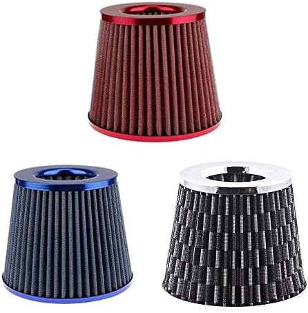 2.5"-3.0" Universal Car Cold Air Intake Filter Induction Kit Pipe Hose System (Carbon Black)